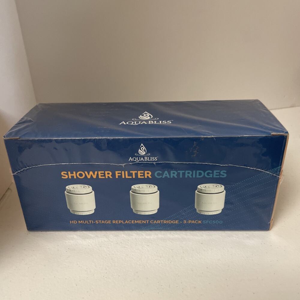 Aqua Bliss SFC500 Shower Filter Cartridges (3-Pack) NEW Seal Box HD Multi-Stage